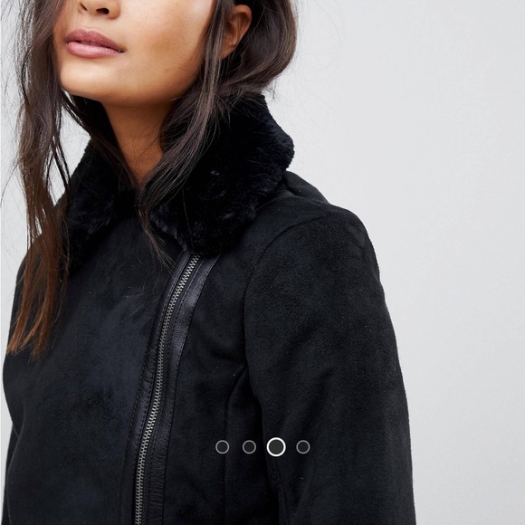 Hollister faux shearling biker jacket - Picture 5 of 11